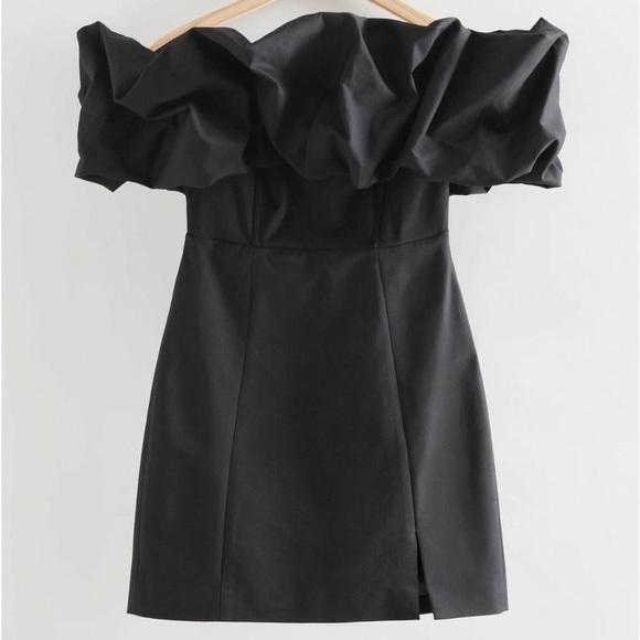 NWOT & Other Stories Off-Shoulder Ruffled Mini Dress - Picture 4 of 4